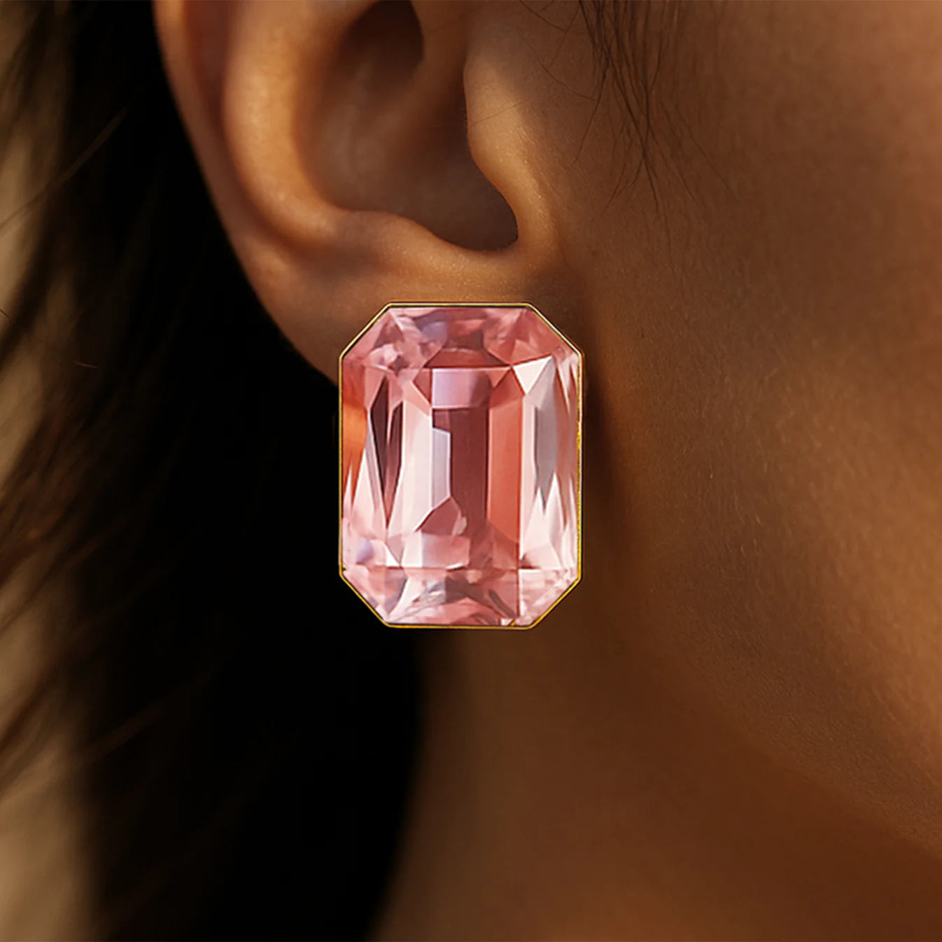 Vintage Rose Crystal Earrings