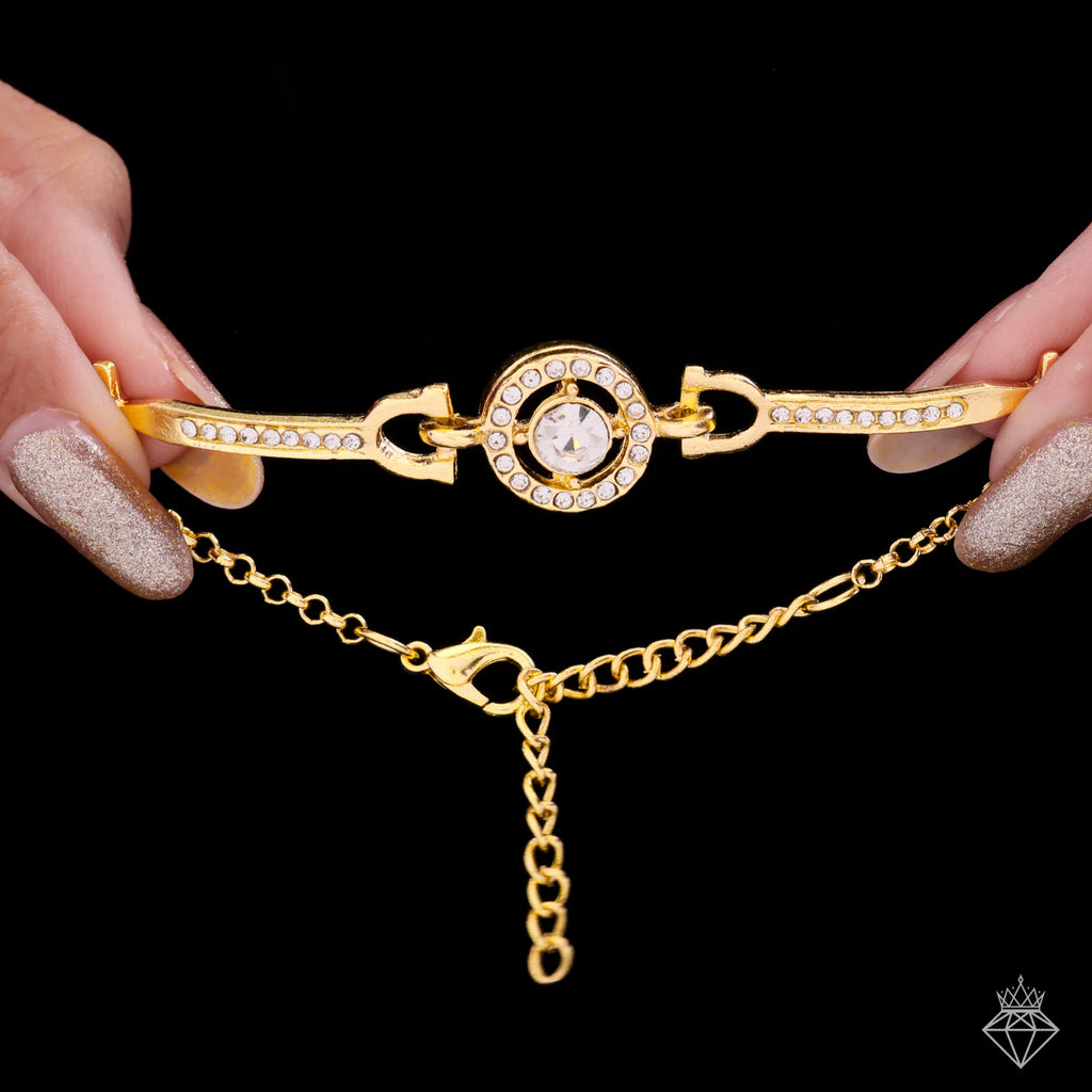 Solitaire Studded Bangle Bracelet