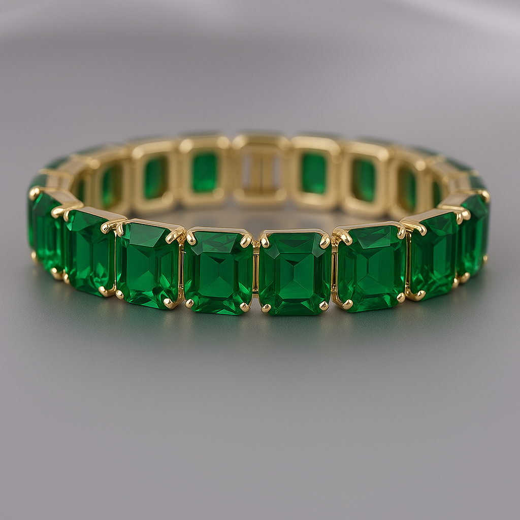 Emerald Green Crystal Bracelets