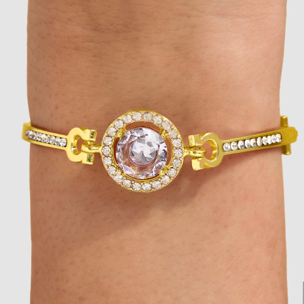 Solitaire Studded Bangle Bracelet