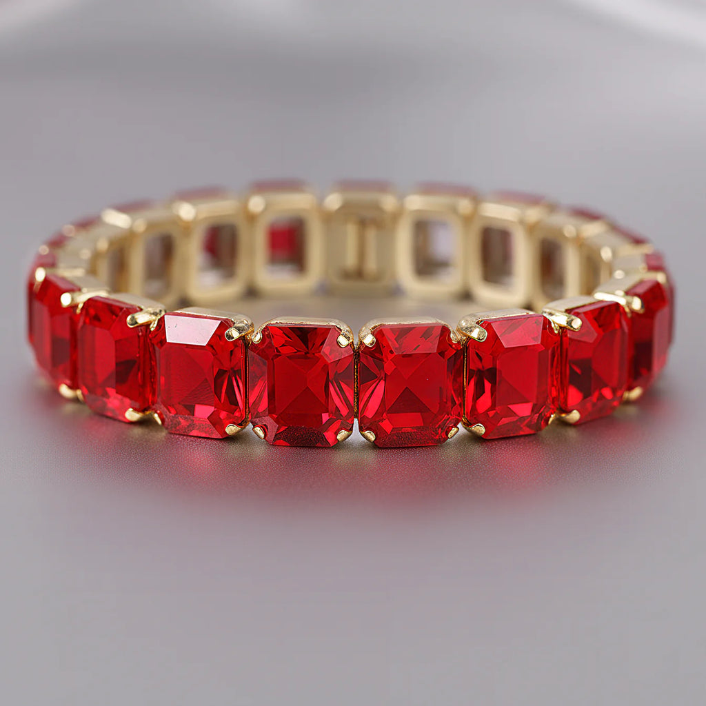 Ruby Red Crystal Bracelet