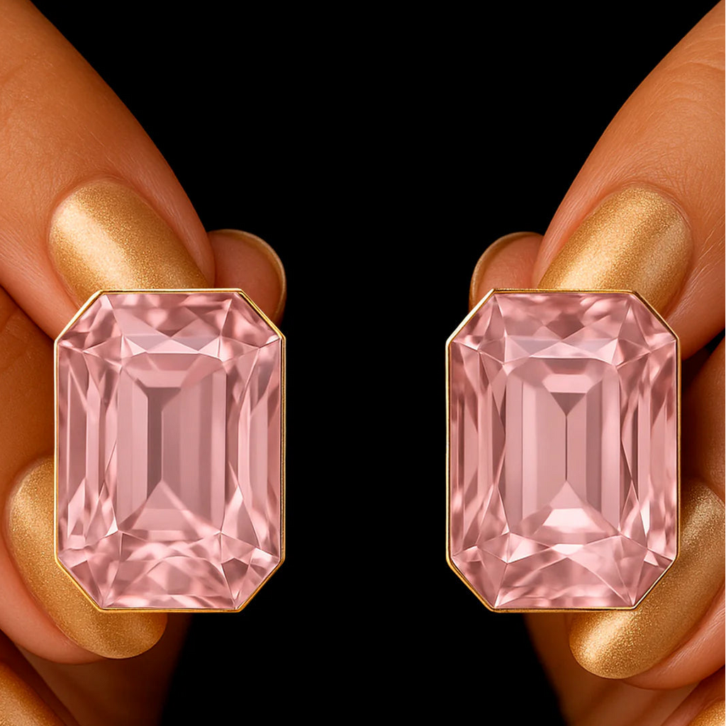 Vintage Rose Crystal Earrings